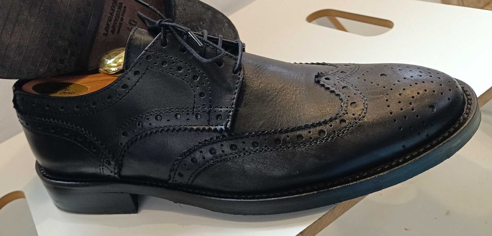 Pantofi derby 40 brogue Lavoratione Artigianale piele naturala moale