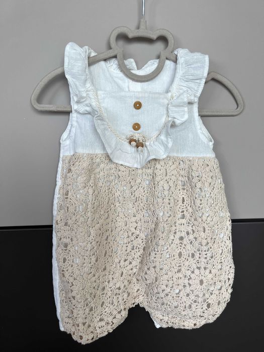 Mymio Kinderland памучно боди с ажурна плетка 9-12 месеца 80 см.