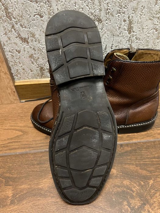 Мъжки зимни боти Massimo Dutti - естествена кожа, размер 44, кафяв