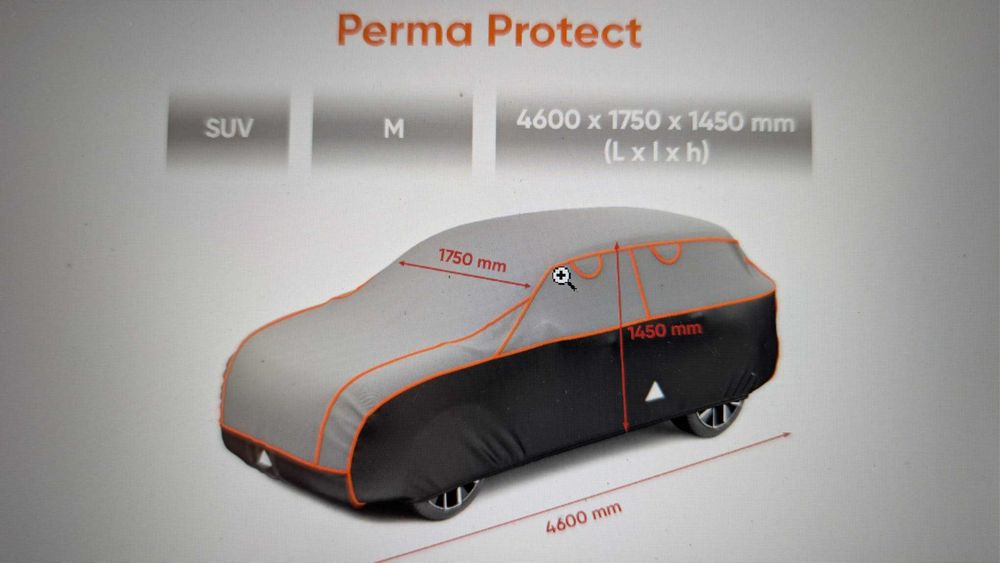 Prelata auto antigrindina, SUV.