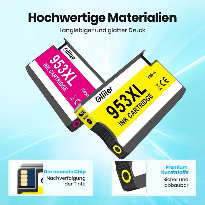 Cartuşe de cerneală compatibile 953XL pentru HP OfficeJet Pro 7720/7740/8710 – pachet de 4