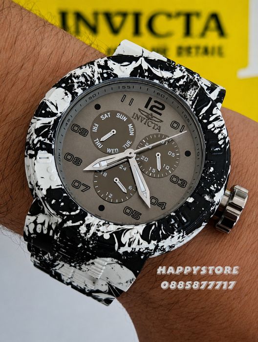 INVICTA Flux white/black 52 mm, Инвикта нов мъжки часовник