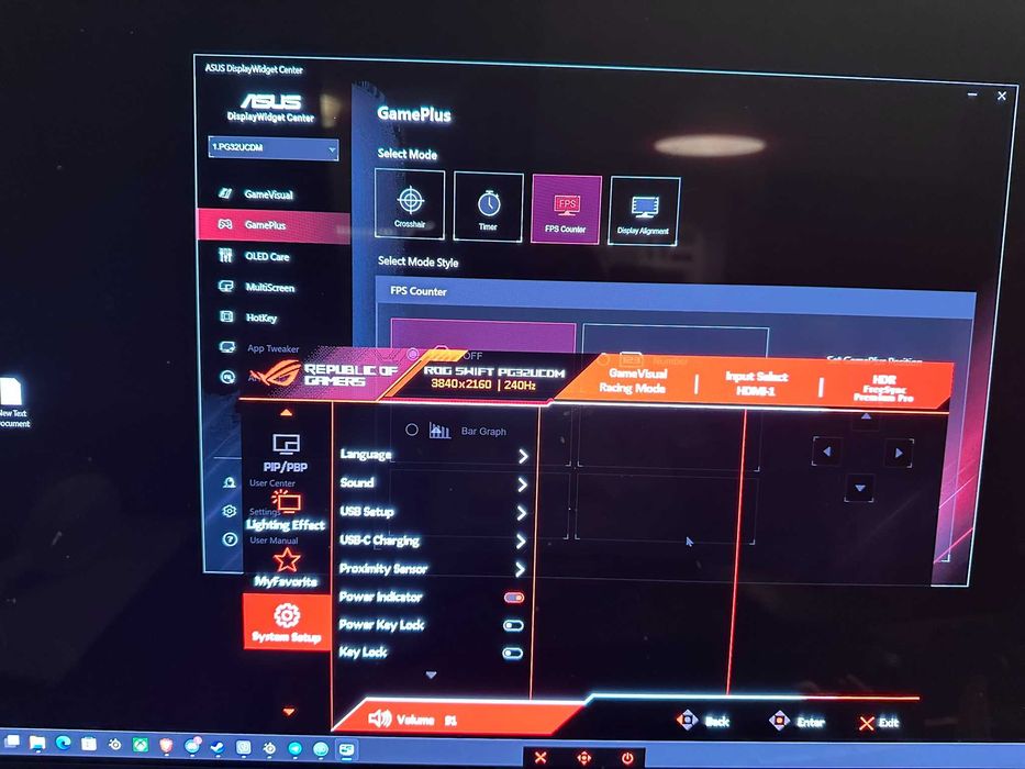 Продавам Гейминг монитор ASUS - ROG Swift OLED PG32UCDM, 32'', 240Hz, 0.03 ms, G-Sync
