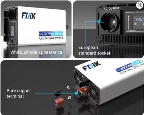 FDIK Invertor Sinus PUR 12V/5KW, Doar TESTAT- Puternic Duce toata casa