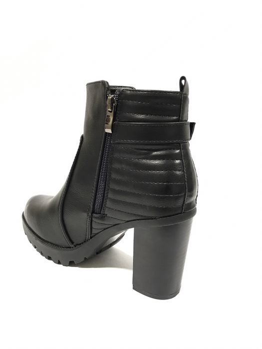 Дамски черни боти на платформа и висок ток-S369 в ПРОМОЦИЯ