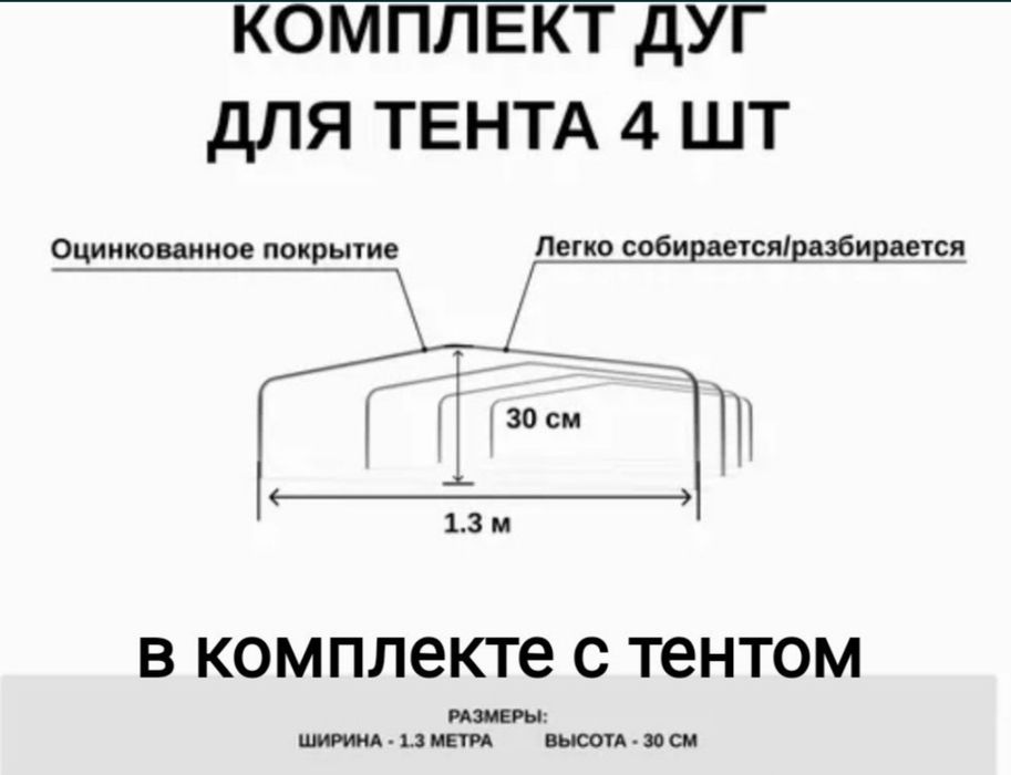 Тент для прицепа 2.2м. на 1.3 м.