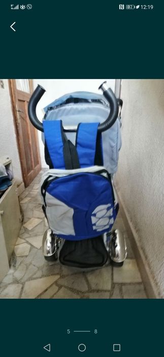 Нова синя раничка с множество джобчета и стабилни дръжки за инструмент