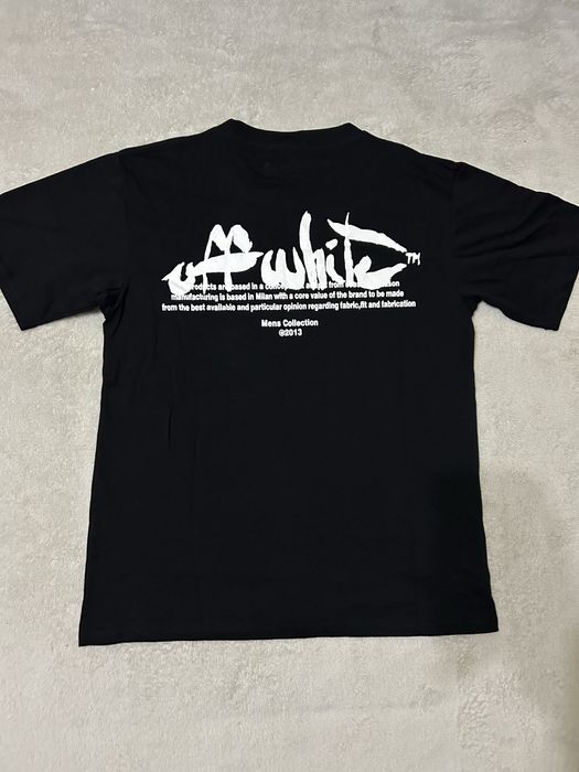 Tricou Off White Negru cu Alb size M