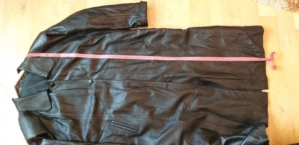 Haina lunga din piele naturala