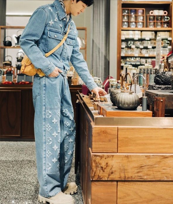 Louis Vuitton model Trucker Denim - Compleu blugi - geaca