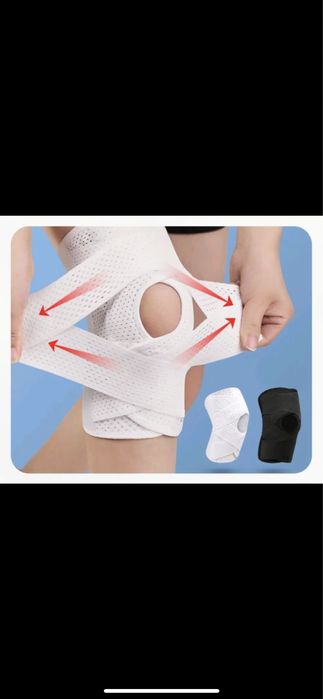 Нови черни наколенки. Фиксация и стабилност.