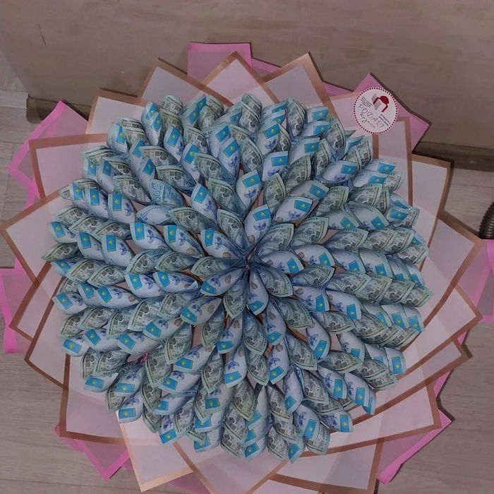 Денежный букет, букеты из денег, идеи для подарка