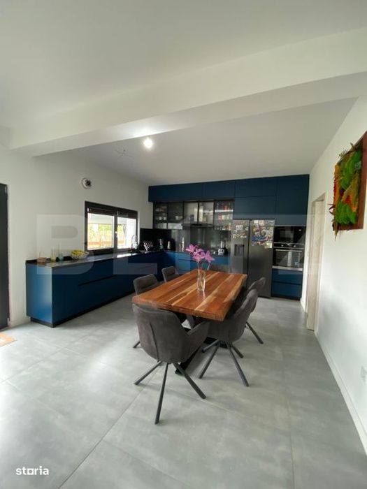 Casa moderna pe parter, 120 mp utili, teren 9 arii – complet mobilat
