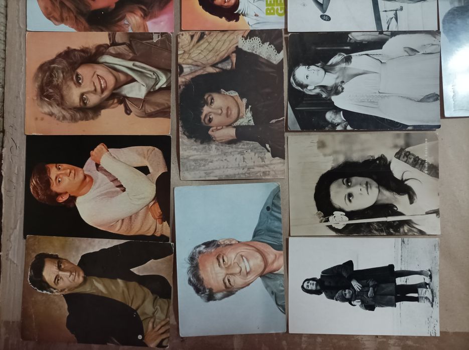 Lot calendare vechi anii '70-'80 și Joc Domino - Vederi cu actori și 3D
