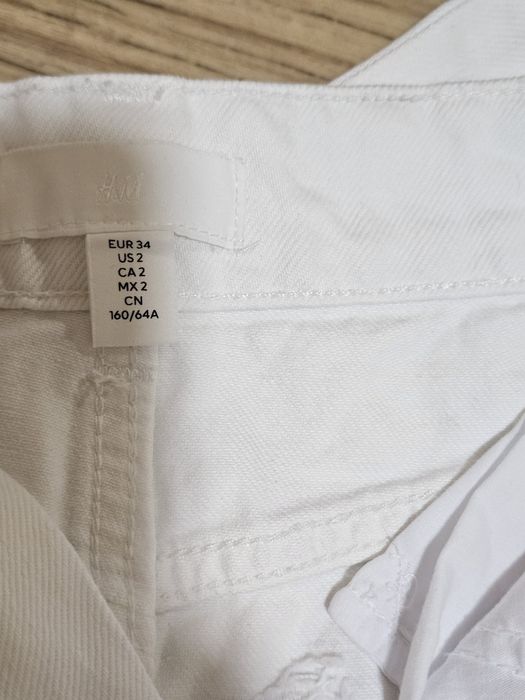 Fusta denim albă H&M