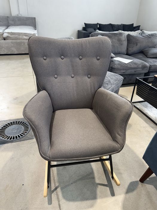 2 Fotolii balansoar modern, tapițat – confort premium pentru relaxare