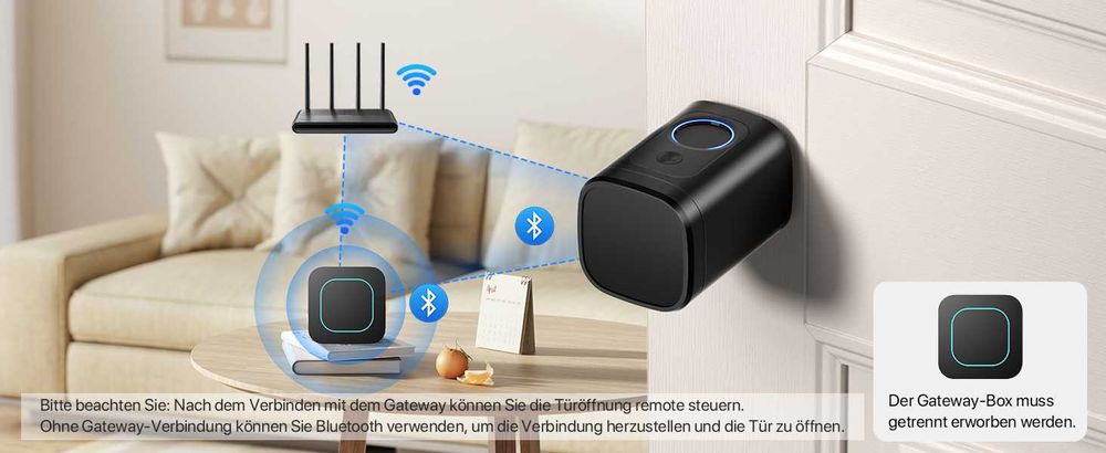 Yala/Cilindru broasca SMART , WiFi + APP, 60-90mm, REDUS de la 620RON