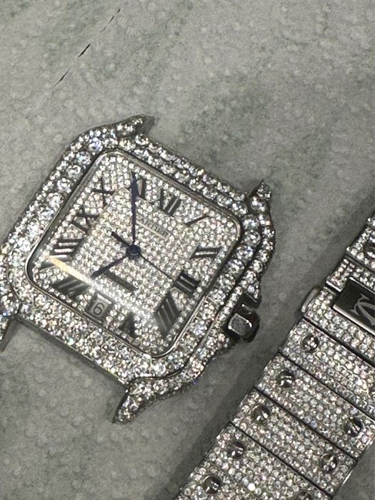 Iced out Cartier Santos