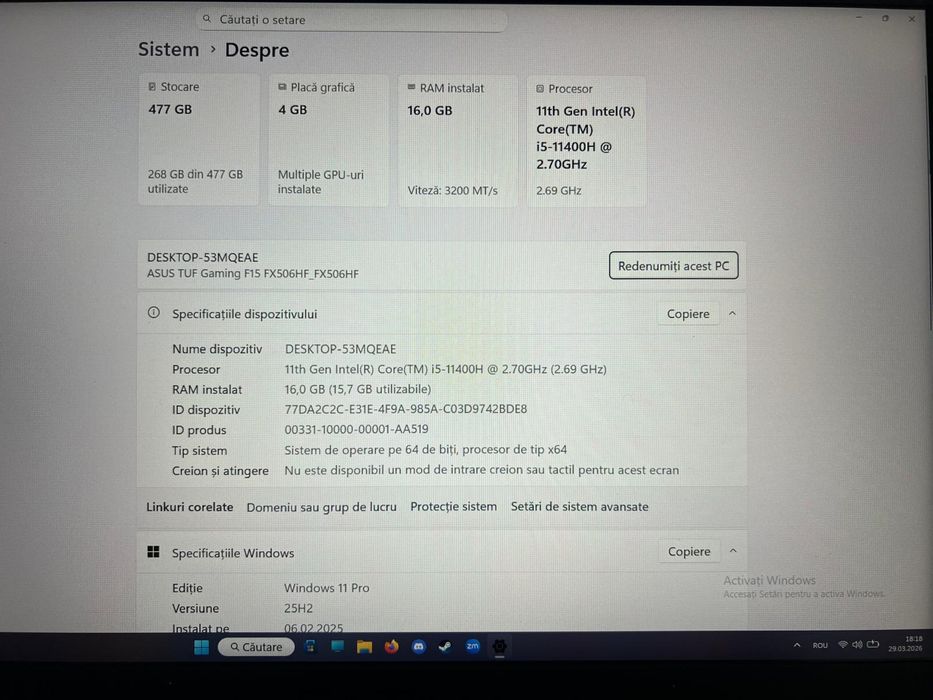 Laptop Gaming ASUS TUF F15