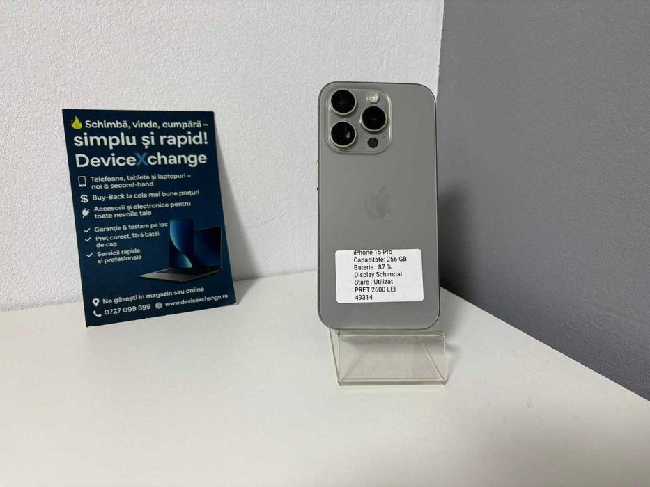 iPhone 15 Pro 256 GB 91% Disp Sch * Garantie *Buy Back *deviceXchange