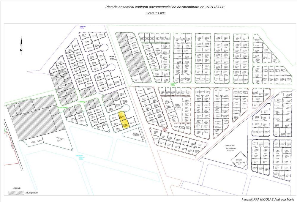 Vând 2 terenuri intravilane în Sânandrei – 897 mp și 910 mp – 45 €/mp negociabil - Vedere 2