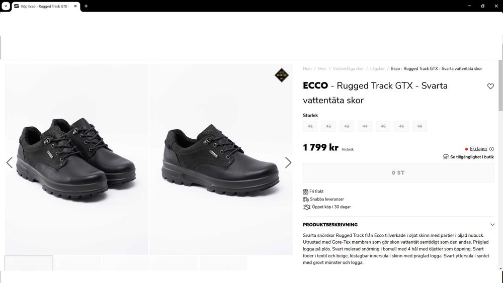 ECCO Rugged Track GORE-TEX Shoes размер EUR 45 естествена кожа водонепромокаеми - 926