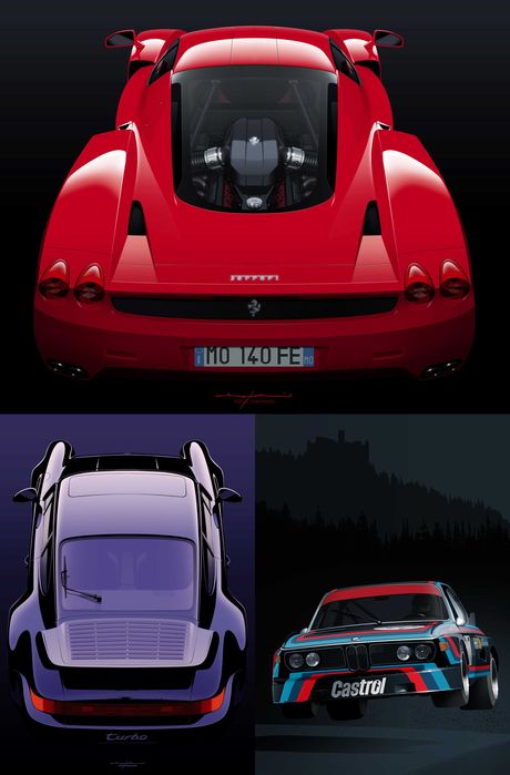 ПОСТЕРИ: Автомобилни илюстрации / Индивидуална поръчка