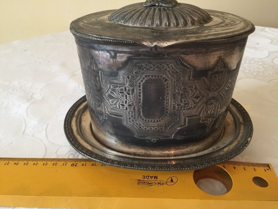 антикварна английска съдина с печат 1900 г