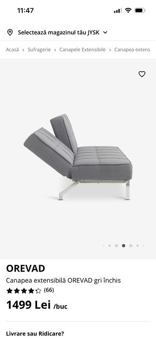 Canapea extensibila jysk impecabilă foarte putin folosită