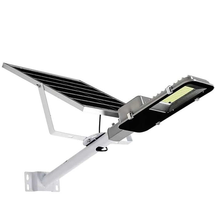 Lampa solara stradala LED cu suport perete/stalp, IP66, telecomanda