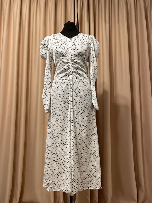 Rochie Pnk alb cu buline