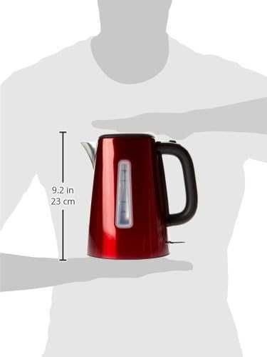 Russell Hobbs Luna Solar 23210-70 – Електрическа кана, 1,7 литра, неръждаема стомана, 2400 W, червена