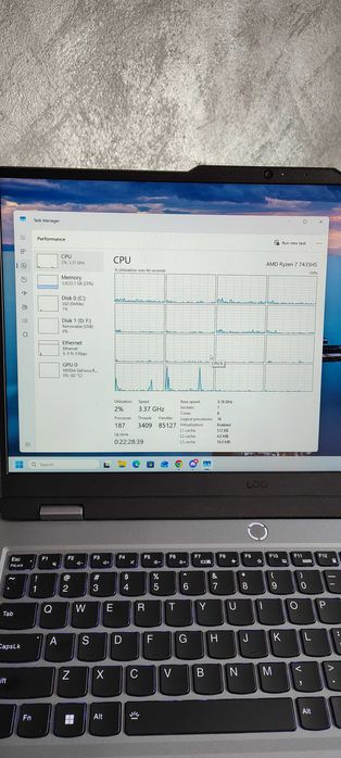 Laptop Gaming LENOVO LOQ 15ARP9 AMD Ryzen 7 7435HS pana la 4.5GHz, 15.6" FHD 24GB SSD 1TB NVIDIA GeForce RTX 4070 8GB, in Garantie, Factura