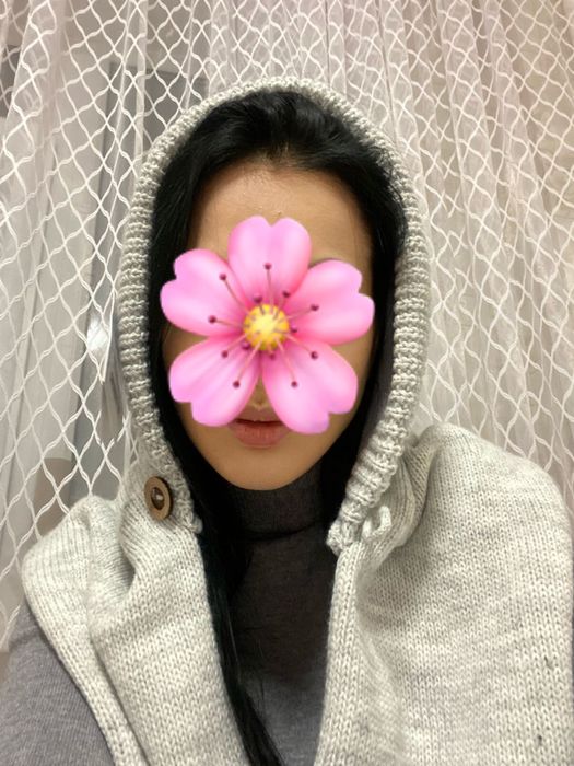 Капор вязаный на флисе