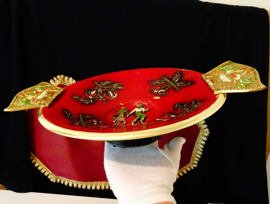 Старинна бронзова фруктиера Израел 38 см.,720 гр.