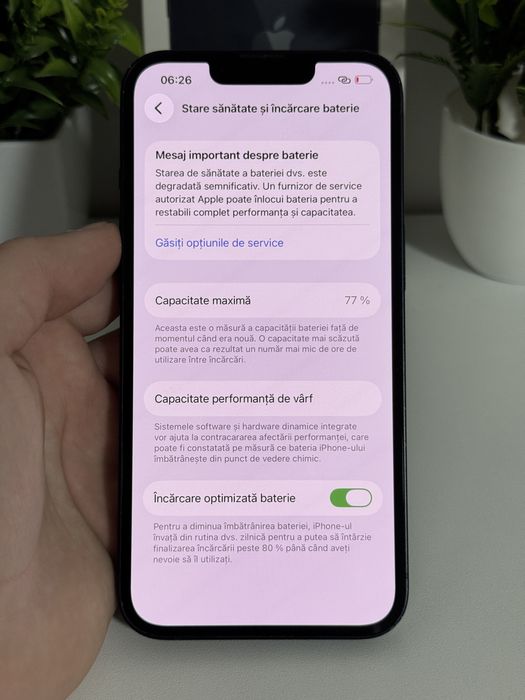 Iphone 13 128gb midnight 77% cutie , stare buna