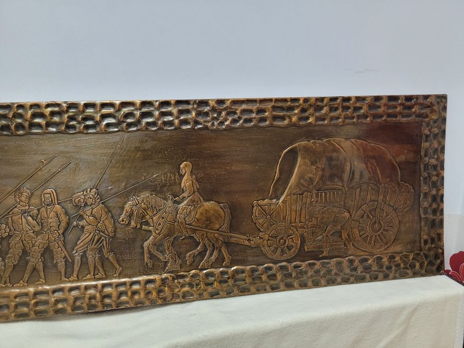 Медна картина пано 130х40 НАМАЛЕНА