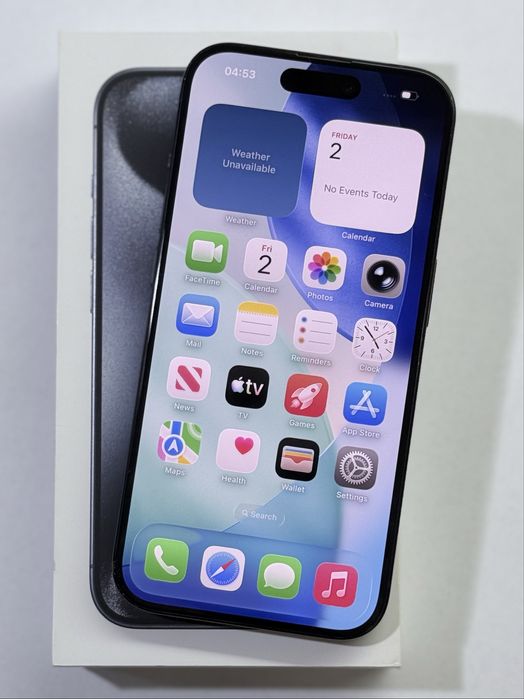 iPhone 15 Pro Blue 93% battery