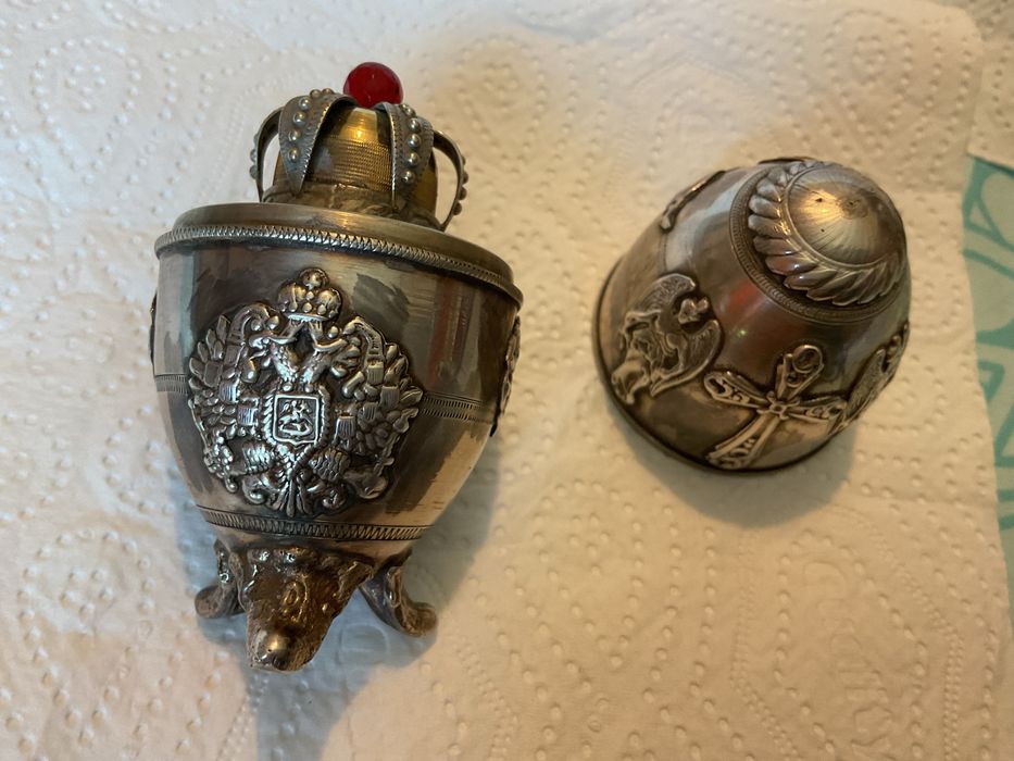 Ou argint Rusia veche 1889  semnatura mester
