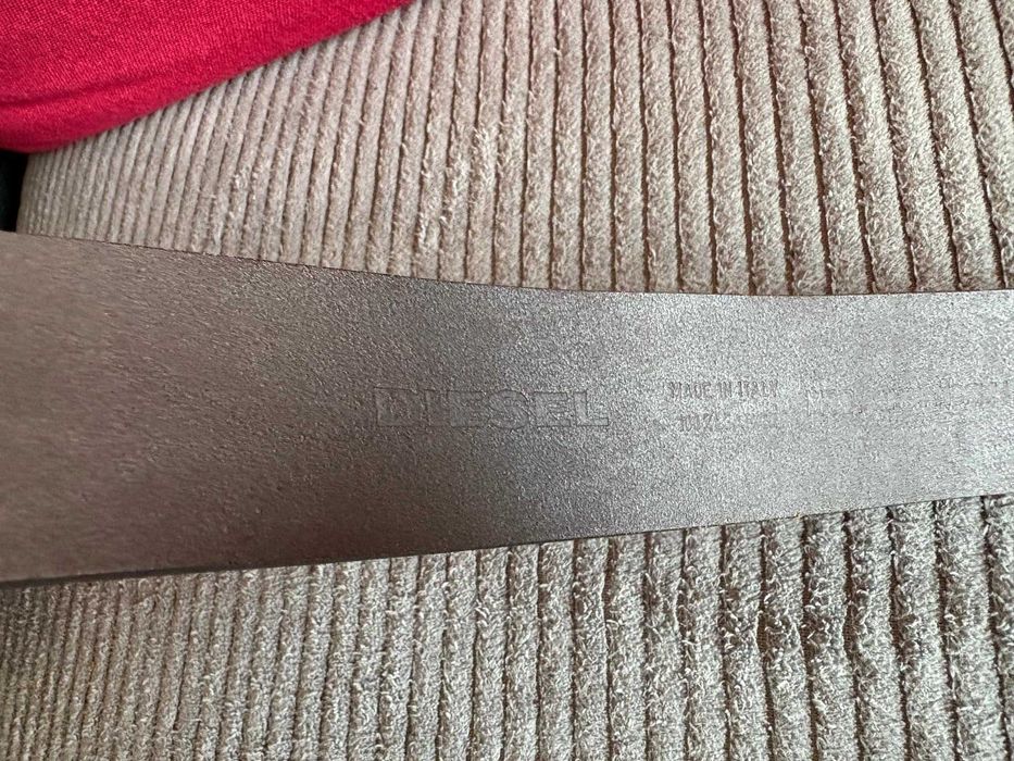 Чисто нов мъжки колан от естествена кожа Diesel с 3D катарама