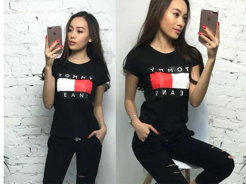 Дамски тениски Tommy Jeans принт Ралични цветове