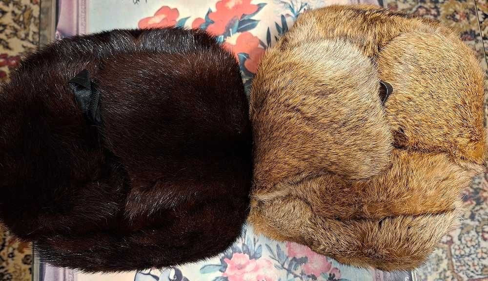 Руски зимни шапки-ушанки, естествен косъм от Новосибирск.