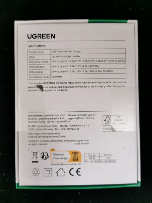 Încărcătoare UGREEN fast charger/ wireless charger