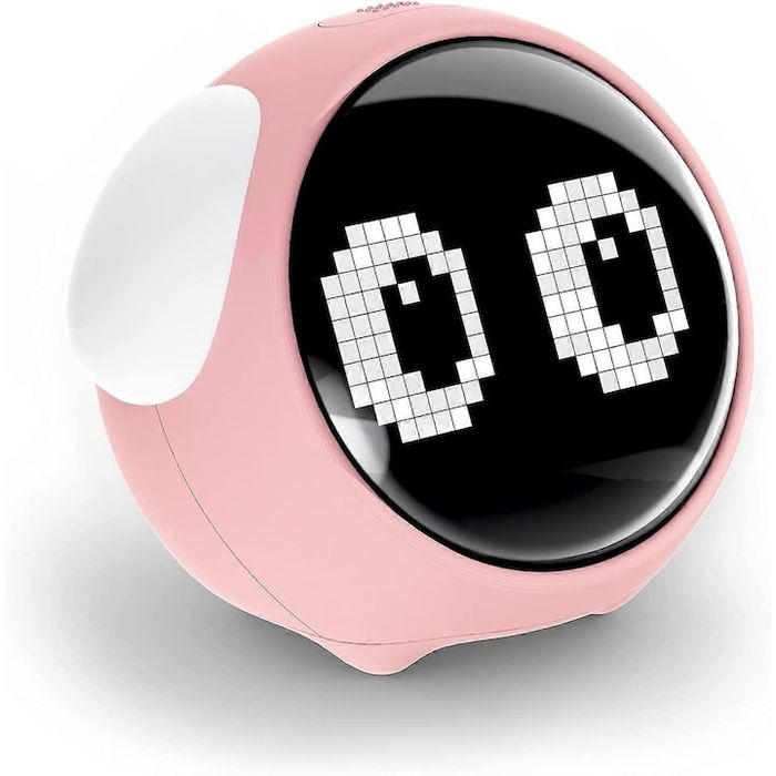 Детски будилник, двойна аларма, нощна светлина с регулируема яркост,