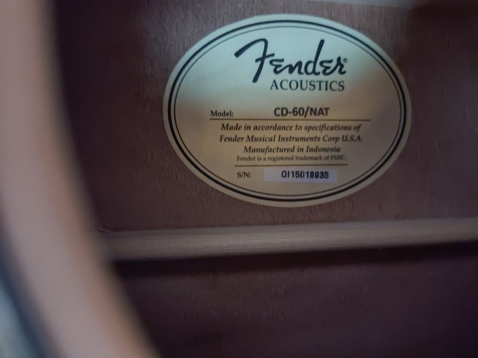 Акустическая гитара Fender CD-60/NAT
