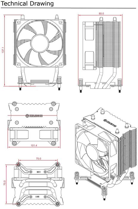 Охладител Xilence I402 1150 / 1851 / 1700 / 1200 / 1155 / 1151 / 1156