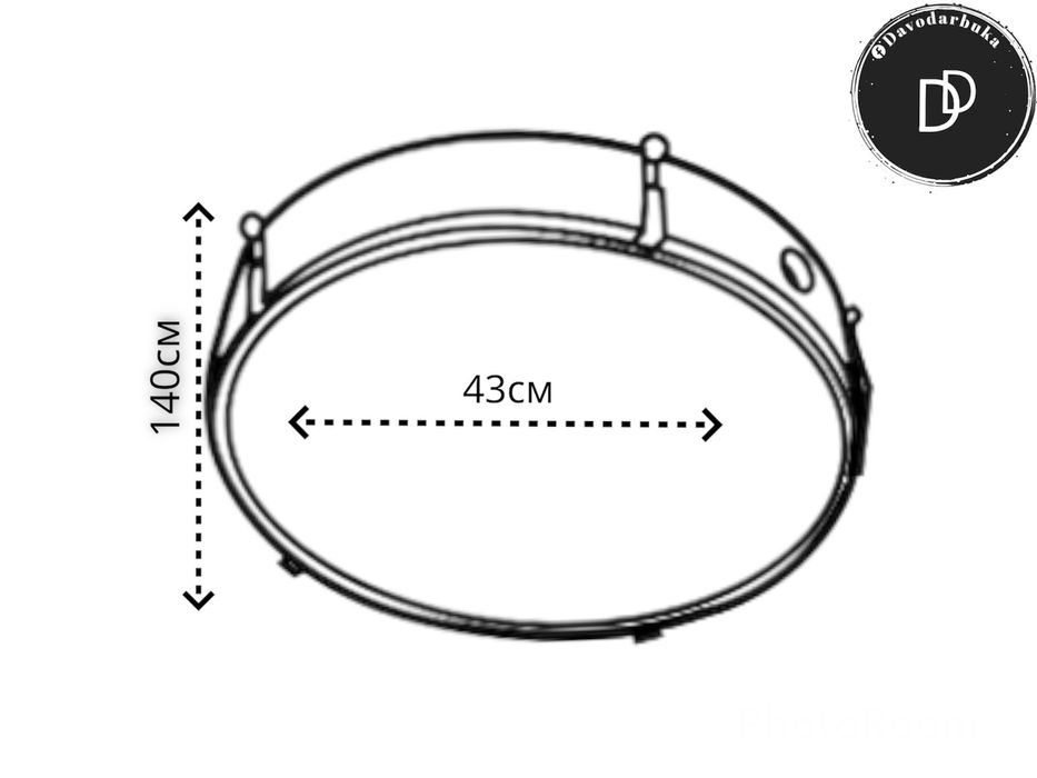 Разпродажба професионално голямо ударно дайре от еленска кожа с калъф