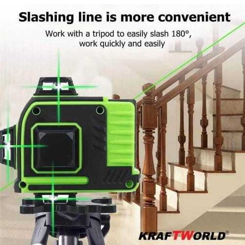 Немски 4D Лазерен Нивелир с 16 линии самонивелиращ  със зелен лазер