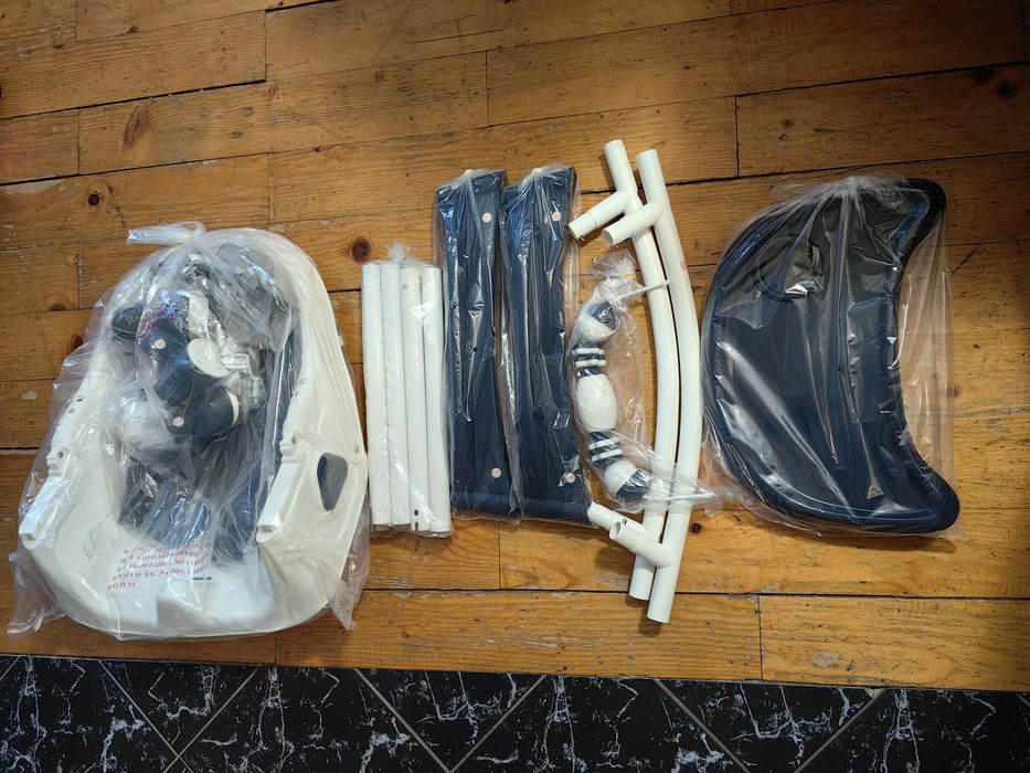 Scaun de masa bebe , LITTLE BIRD , albastru /roz