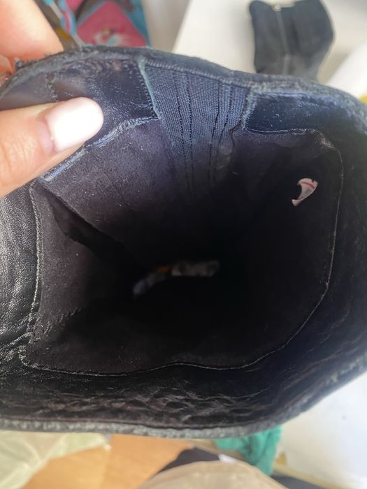 Замшевые ботфорты весенние